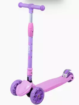 Самокат RIDEX Bunny, 3-х колесный, складной, детский, 135/90 мм, розовый/фиолетовый
