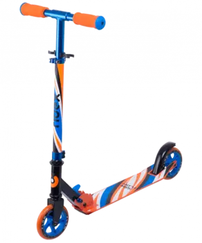 Самокат RIDEX Flow, 125 мм, детский, двухколесный, складной, синий/оранжевый, SX18347
