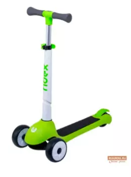 Самокат RIDEX Motley, 3-х колесный, 120/90 мм, белый/зеленый