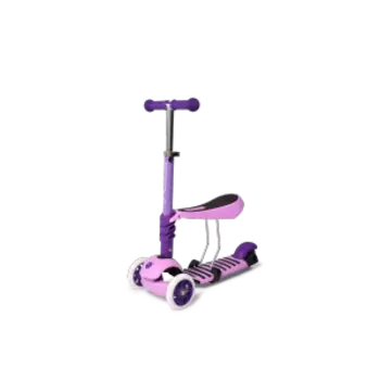 Самокат-трансформер Dewolf TRILLY-TROLLY girl, детский, трехколесный, розовый, DWSD3T120080G