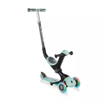 Самокат-трансформер Globber GO UP DELUXE FANTASY LIGHTS, складной, трехколесный, детский, мятный