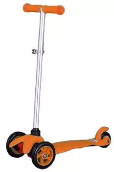 Самокат Vinca Sport, детский, от 3 лет, трехколесный, городской, до 35 кг, светящиеся колёса, VSP 2 orange