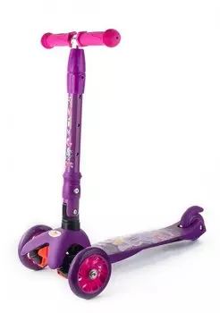 Самокат Vinca Sport, детский, складной,трёхколёсный, AL, подшипник ABEC 9, VSP 9A violet Fairy Camilla