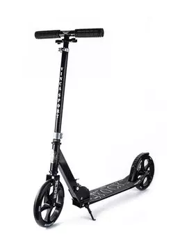 Самокат Vinca Sport для взрослых регулируемый, PU колеса 200мм, ABEC 7, дека 540х113мм, черный, VSP 10 Rock