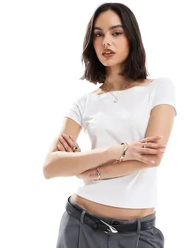 Футболка с короткими рукавами белого цвета Vero Moda