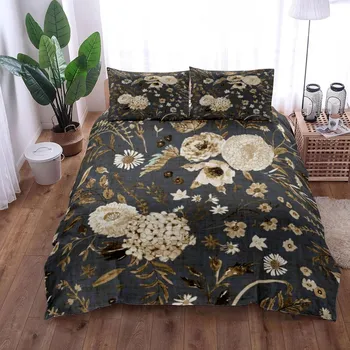 Комплект постельного белья с цветочным принтом «Цветок» King Queen Double Full Twin Single Size 140x210cm