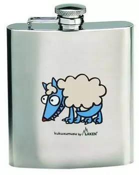 Фляга HIPFLASK Kukuxumuxu KP8-E плоская lobo