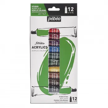 Набор акрила Pebeo "Studio Acrylics" 12 цв* 12 мл