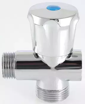 Вентиль бытовой трехходовой «Valtec» VT.255.N.04 1/2"-3/4"-1/2" ВР-НР-НР хром