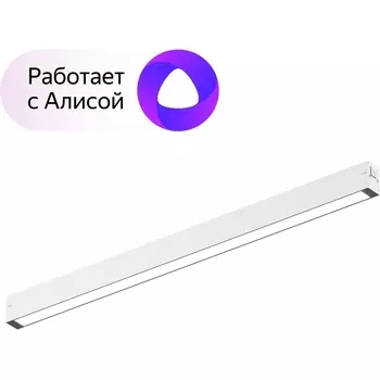 Трековый светильник однофазный 220V светодиодный с управлением смартфоном и пультом Denkirs Smart DK8005-WH (Умный дом, Алиса)