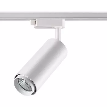 Светильник трековый однофазный трехжильный IP20 50W 220V NT19 белый Novotech Pipe 370415