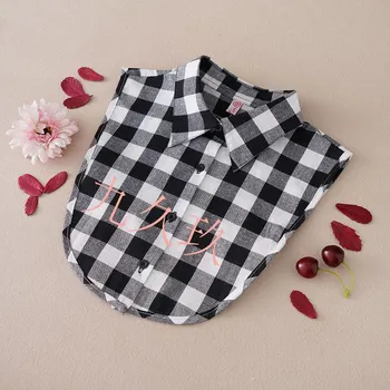 Grind Plaid Fake Collar Женский универсальный фальшивый воротник Воротник рубашки Декоративный воротник рубашки