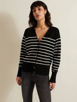 Кардиган в полоску от нины Phase Eight, цвет Black/Ivory