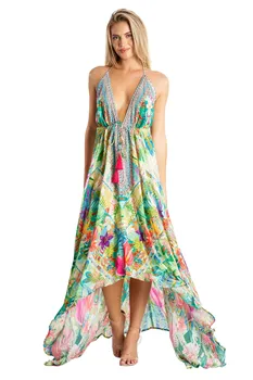 Платье макси Abriana Halter La Moda Clothing, цвет multi