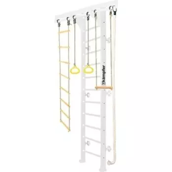 Шведская стенка Kampfer Wooden Ladder Wall №6 Жемчужный Высота 3 м белый