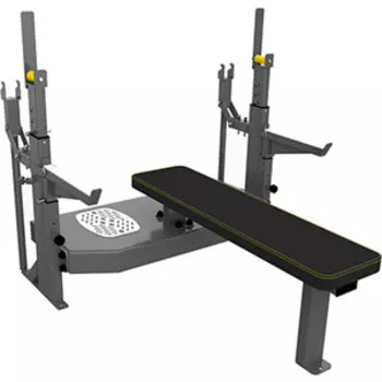 Скамья-стойка домкратная DHZ FITNESS Olimpic Bench для жима лежа со страховочными упорами