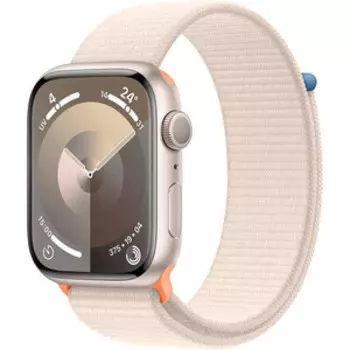 Смарт-часы Apple Watch Series 9 A2980 45мм OLED корп.сияющая звезда Sport Band рем.сияющая звезда разм.брасл.:160-210мм (MR973ZP/A)