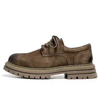 3190 tooling men s shoes spring new British low-top Martin boots men s leather versatile casual Martin boots 38-Size too large