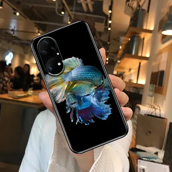Чехол для телефона с изображением карпа и рыбы для Huawei p50 P40 p30 P20 10 9 8 Lite E Pro Plus, черный чехол Etui с рисунком Hoesjes comic fas Huawei P20 lite