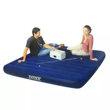 Матрас надувной INTEX Classic Downy 183x203x22см, синий, 68755