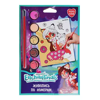 MATTEL Живопись по номерам (в компл. краски, кисточка), бумага, пластик, акрил, 13,5х20см, 4 дизайна
