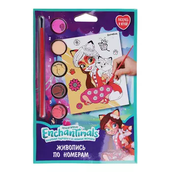 MATTEL Живопись по номерам (в компл. краски, кисточка), бумага, пластик, акрил, 13,5х20см, 4 дизайна