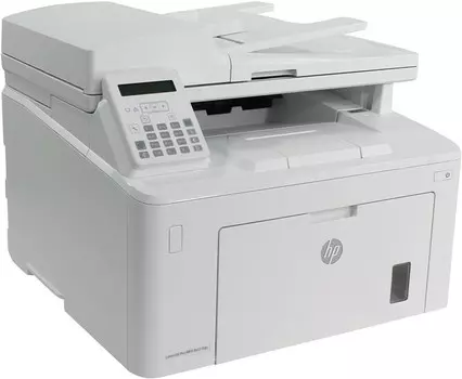 МФУ лазерный HP LaserJet Pro M227fdn, A4, ч/б, 28стр/мин (A4 ч/б), 1200x1200dpi, дуплекс, АПД-35 листов, факс, сетевой, USB (G3Q79A)