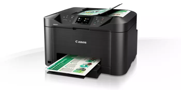 МФУ струйный Canon Maxify MB5140, A4, цветной, 24стр/мин (A4 ч/б), 15.5стр/мин (A4 цв.), 600x1200dpi, дуплекс, ДАПД-50 листов, факс, сетевой, Wi-Fi, USB (0960C007)