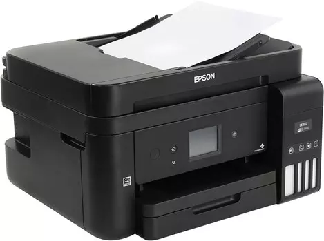 МФУ струйный Epson L6190, A4, цветной, 15стр/мин (A4 ч/б), 8стр/мин (A4 цв.), 4800x1200dpi, дуплекс, АПД-30 листов, факс, СНПЧ, сетевой, Wi-Fi, USB (C11CG19404)