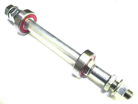 Ось велосипедная TRIX, задняя, под гайку, 3/8'' х 130 х 180 мм, на промподшипниках, индивидуальная упаковка, KL-902