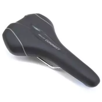Седло велосипедное Giant CONNECT UPRIGHT, искусственная кожа, пена, сталь, черный/серый, 120000018