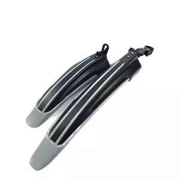 Крылья велосипедные FORWARD MTB, 24- 26", комплект, пластик, черно-серый, XGNB-016-GREY