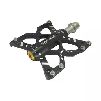 Педали алюминиевые MALAGE CNC, 85х94х11мм, ось CrMo, 3 подшипника, сменные шипы, вес 300г/пара, mlg-CK562