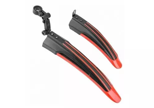 Крылья велосипедные FORWARD MTB, 24- 26", комплект, черно-красный, XGNB-016-RED