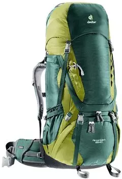 Велорюкзак Deuter Aircontact 65+10 SL, чехол от дождя, 84х40х28, 65 л, зеленый, 3320516_2218