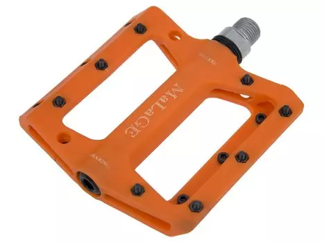 Педали MALAGE CK601, 105х98х16мм, ось CrMo, нейлоновые, оранжевые, mlg-CK601