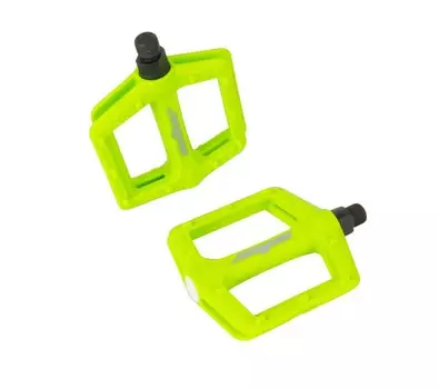 Педали нейлон AUTHOR BMX APD-F13-Nylon широкие, ось Cr-Mo 346г неоново-зеленые 8-34200029