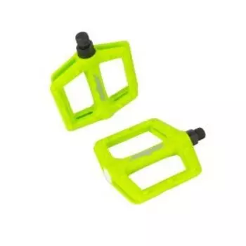 Педали нейлон AUTHOR BMX APD-F13-Nylon широкие, ось Cr-Mo 346г неоново-зеленые 8-34200029