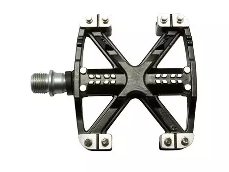 Педали TBS HTI-A123SS, BMX/FREERIDE алюминиевые, ось CrMo, с CNC-обработкой, 9/16", HTI-A123SS