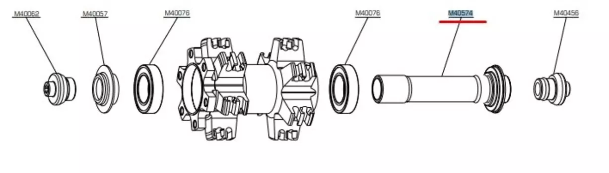 Ось велосипедная Mavic передней втулки Crossmax Disc, M40574