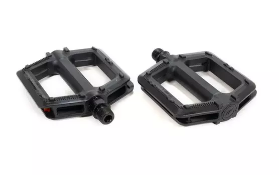 Педали TRIX PLATFORM пластиковые, 107x98мм, резьба 9/16", с шипами, черные, PD-TX-896-9x16-BK