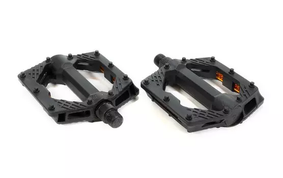 Педали TRIX PLATFORM пластиковые, 110x100мм, резьба 9/16", с шипами, черные, PD-TX-990-9x16-BK