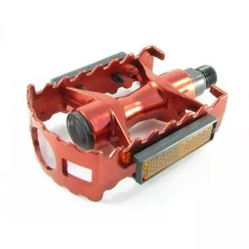 Педали Vinca sport VP 04А, алюминиевые, платформа 95*65 мм - 9/16', красные, VP 04А red
