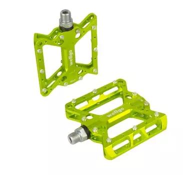 Педали WELLGO BMX/Downhill B150 широкие ось Cr-Mo, 380 г зеленые, 6-150150