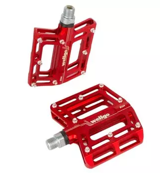 Педали WELLGO BMX/Downhill B164 широк. ось Cr-Mo, алюминий, 372 г красные, 6-150164