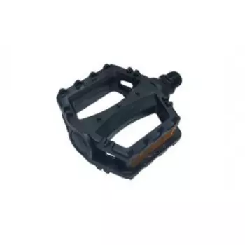 Педали WELLGO, BMX, пластик, ось из бористой стали, 9/16", подшипники: 2 DU, 95,5х81,5х29,5мм, 286г, чёрные, LU-968DU