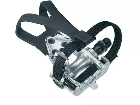 Педали WELLGO LU-209, ROAD, алюминий, ось из бористой стали, 9/16", с туклипсами MT-15, LU-209