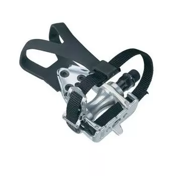 Педали WELLGO LU-209, ROAD, алюминий, ось из бористой стали, 9/16", с туклипсами MT-15, LU-209