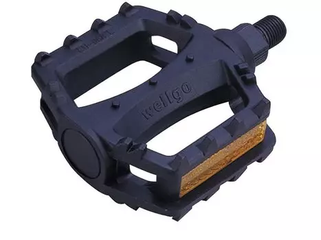 Педали WELLGO LU-968, BMX, пластик, ось из бористой стали, 9/16", 95,5х81,5х29,5мм, 282г, LU-968 BK