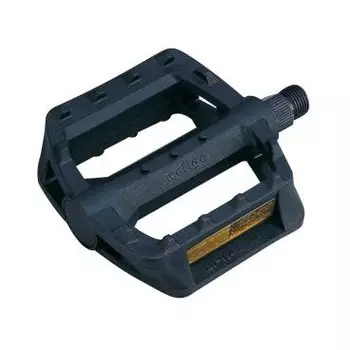 Педали WELLGO, BMX, пластик, ось из бористой стали, 9/16", 107х95,5х28мм, 326г, чёрные, LU-984